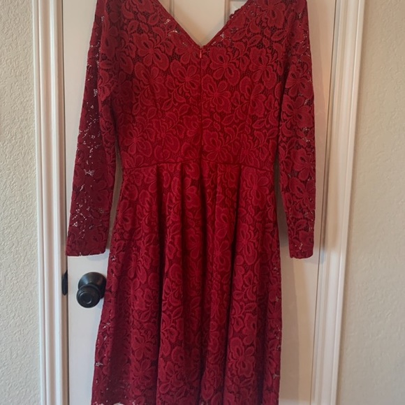 Red Lace Dress - Picture 3 of 4